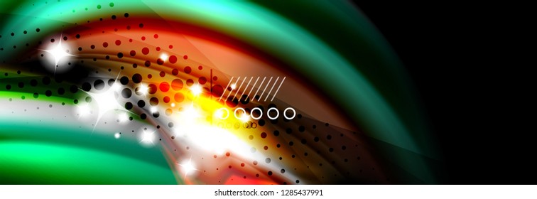 Afiche de flujo de color. Fondo de color de forma líquido ondulado. Diseño vectorial de arte para tu diseño