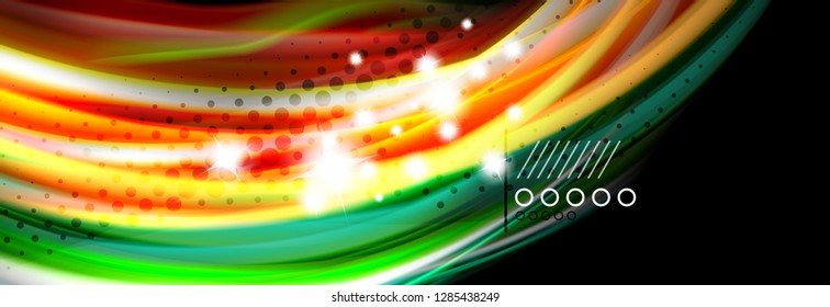 Color flow poster. Wave Liquid shape color background. Art vector design for your design