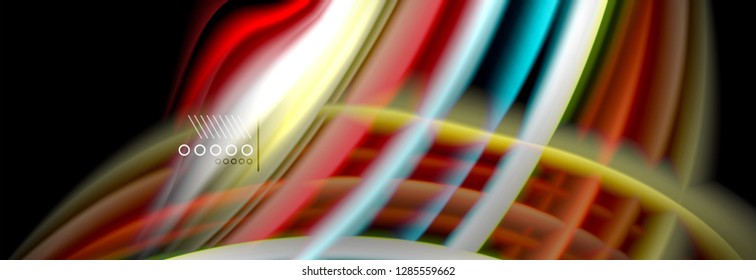 Color flow poster. Wave Liquid shape color background. Art vector design for your design