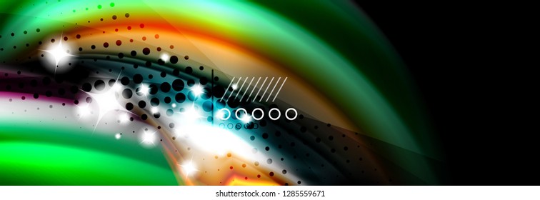 Color flow poster. Wave Liquid shape color background. Art vector design for your design