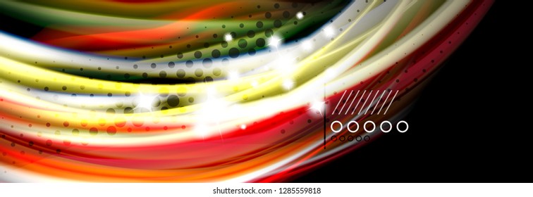 Color flow poster. Wave Liquid shape color background. Art vector design for your design