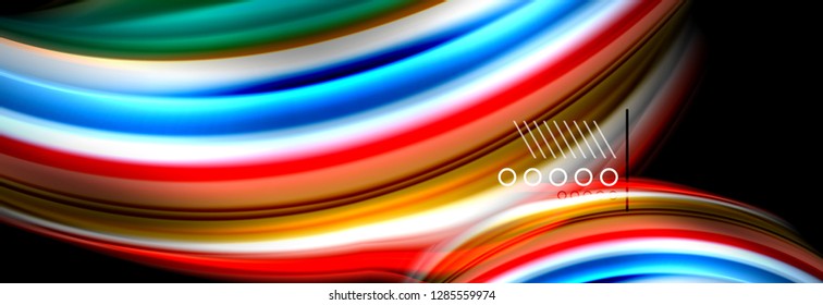 Afiche de flujo de color. Fondo de color de forma líquido ondulado. Diseño vectorial de arte para tu diseño