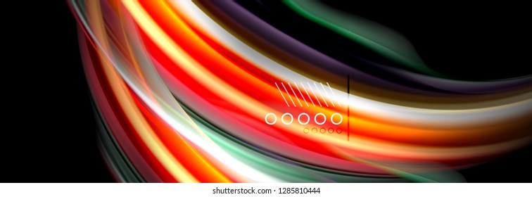 Afiche de flujo de color. Fondo de color de forma líquido ondulado. Diseño vectorial de arte para tu diseño