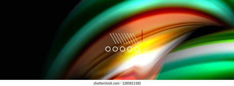 Color flow poster. Wave Liquid shape color background. Art vector design for your design