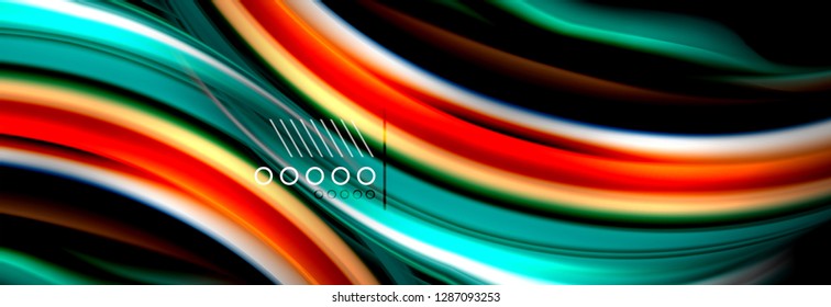 Color flow poster. Wave Liquid shape color background. Art vector design for your design