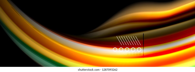 Color flow poster. Wave Liquid shape color background. Art vector design for your design