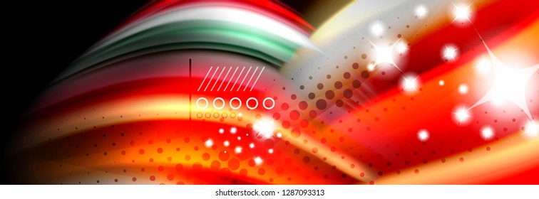 Color flow poster. Wave Liquid shape color background. Art vector design for your design