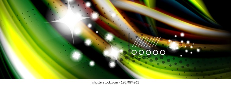 Color flow poster. Wave Liquid shape color background. Art vector design for your design