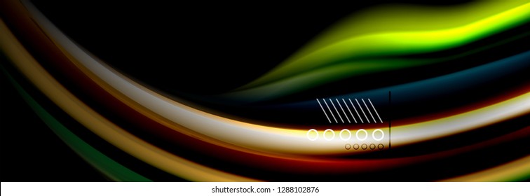 Color flow poster. Wave Liquid shape color background. Art vector design for your design