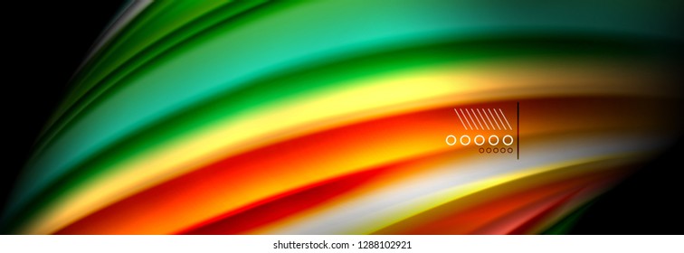 Afiche de flujo de color. Fondo de color de forma líquido ondulado. Diseño vectorial de arte para tu diseño