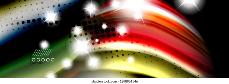 Color flow poster. Wave Liquid shape color background. Art vector design for your design