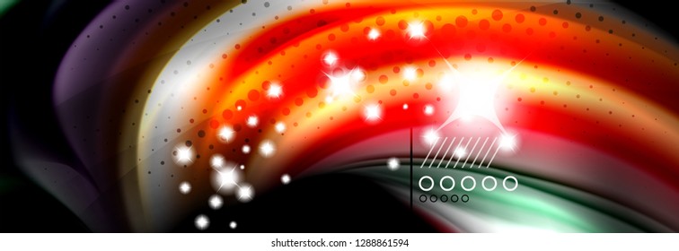 Color flow poster. Wave Liquid shape color background. Art vector design for your design