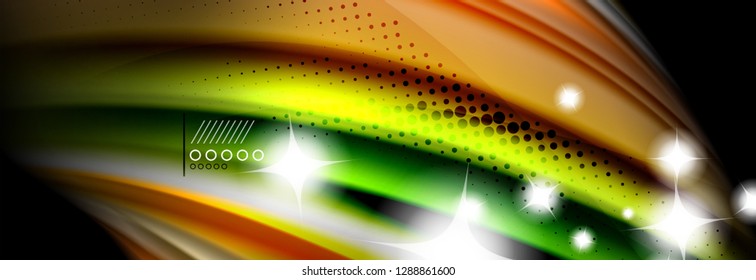 Afiche de flujo de color. Fondo de color de forma líquido ondulado. Diseño vectorial de arte para tu diseño