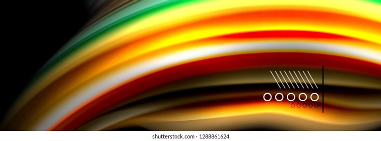 Afiche de flujo de color. Fondo de color de forma líquido ondulado. Diseño vectorial de arte para tu diseño