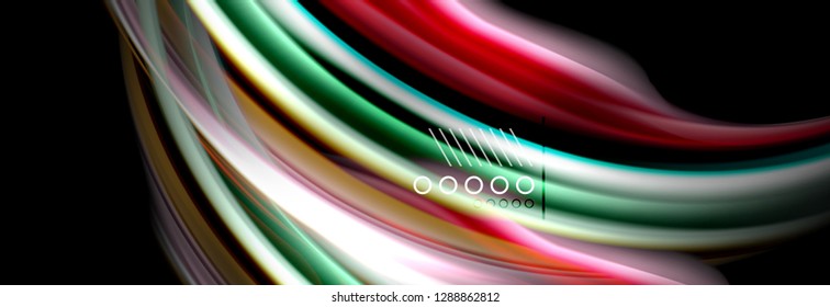 Afiche de flujo de color. Fondo de color de forma líquido ondulado. Diseño vectorial de arte para tu diseño