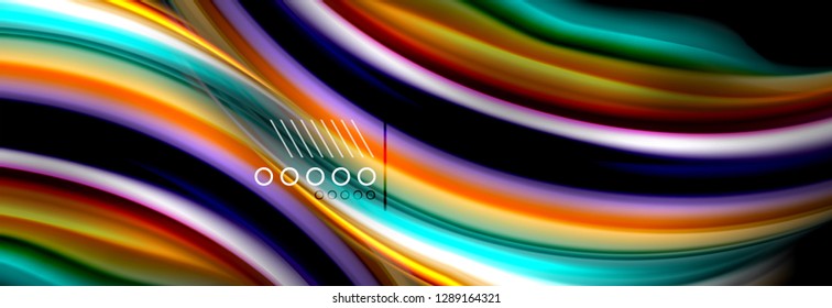 Color flow poster. Wave Liquid shape color background. Art vector design for your design