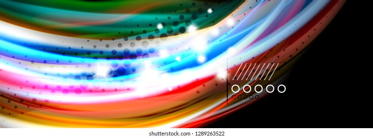 Afiche de flujo de color. Fondo de color de forma líquido ondulado. Diseño vectorial de arte para tu diseño
