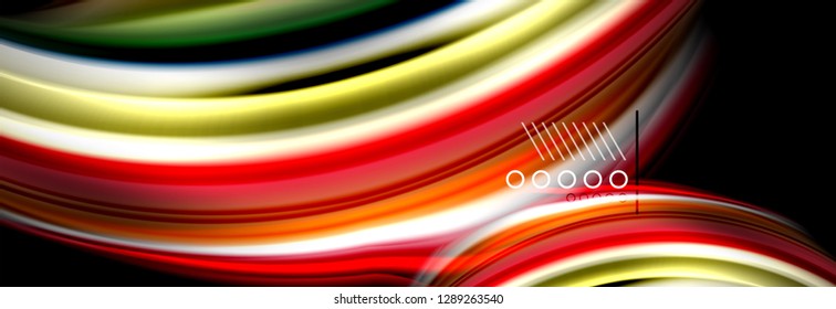 Afiche de flujo de color. Fondo de color de forma líquido ondulado. Diseño vectorial de arte para tu diseño