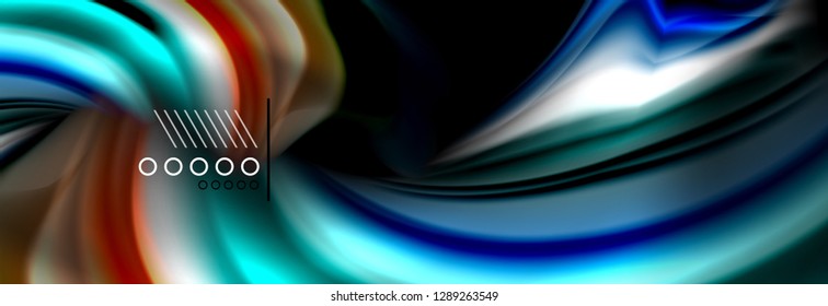 Color flow poster. Wave Liquid shape color background. Art vector design for your design