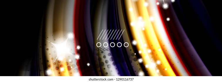 Color flow poster. Wave Liquid shape color background. Art vector design for your design