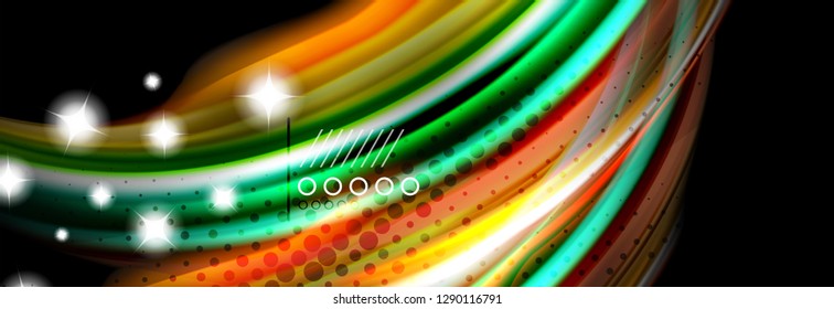 Color flow poster. Wave Liquid shape color background. Art vector design for your design