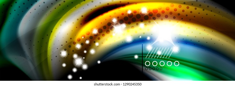 Color flow poster. Wave Liquid shape color background. Art vector design for your design