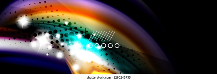 Color flow poster. Wave Liquid shape color background. Art vector design for your design
