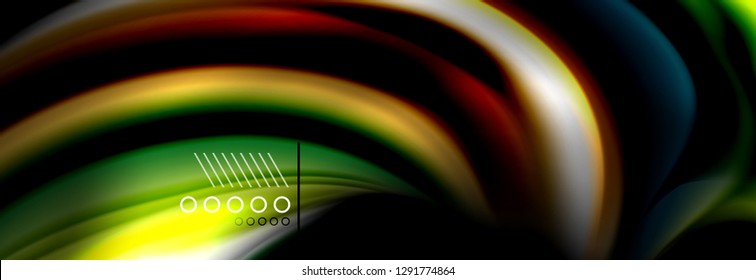 Color flow poster. Wave Liquid shape color background. Art vector design for your design