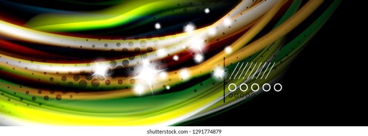 Color flow poster. Wave Liquid shape color background. Art vector design for your design
