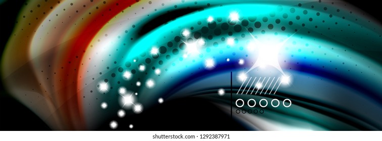 Color flow poster. Wave Liquid shape color background. Art vector design for your design