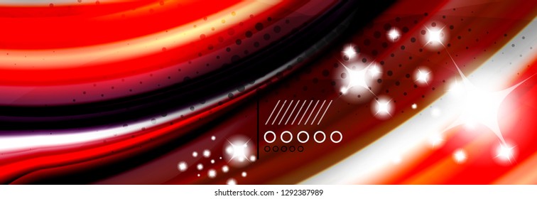 Afiche de flujo de color. Fondo de color de forma líquido ondulado. Diseño vectorial de arte para tu diseño