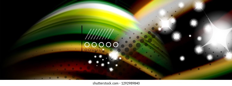 Color flow poster. Wave Liquid shape color background. Art vector design for your design