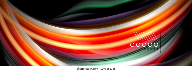 Color flow poster. Wave Liquid shape color background. Art vector design for your design