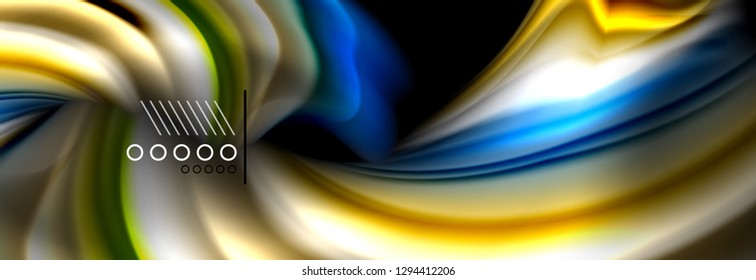 Color flow poster. Wave Liquid shape color background. Art vector design for your design