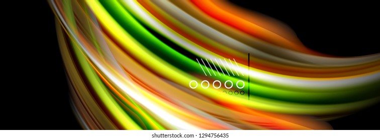 Afiche de flujo de color. Fondo de color de forma líquido ondulado. Diseño vectorial de arte para tu diseño