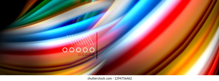 Color flow poster. Wave Liquid shape color background. Art vector design for your design