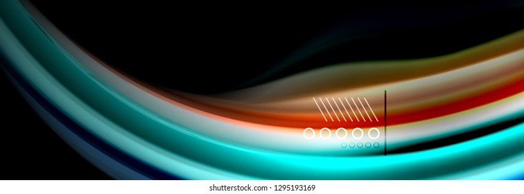 Afiche de flujo de color. Fondo de color de forma líquido ondulado. Diseño vectorial de arte para tu diseño