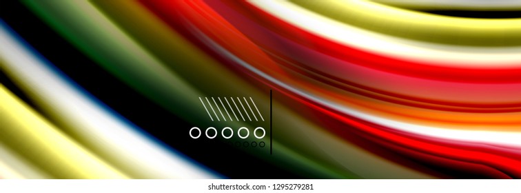 Color flow poster. Wave Liquid shape color background. Art vector design for your design