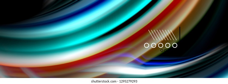 Afiche de flujo de color. Fondo de color de forma líquido ondulado. Diseño vectorial de arte para tu diseño