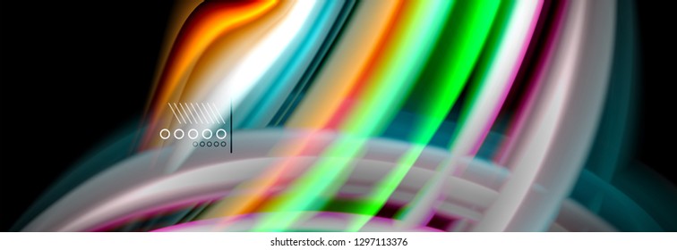 Color flow poster. Wave Liquid shape color background. Art vector design for your design