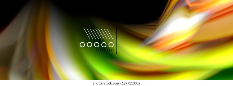 Color flow poster. Wave Liquid shape color background. Art vector design for your design
