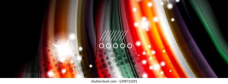 Color flow poster. Wave Liquid shape color background. Art vector design for your design