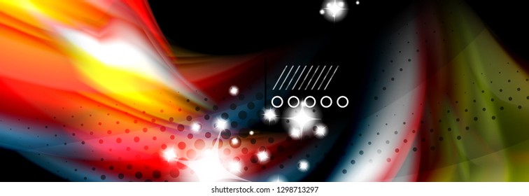 Color flow poster. Wave Liquid shape color background. Art vector design for your design