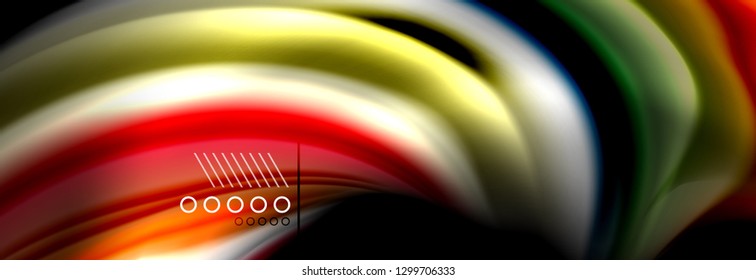 Color flow poster. Wave Liquid shape color background. Art vector design for your design