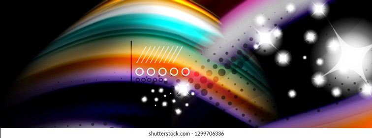 Color flow poster. Wave Liquid shape color background. Art vector design for your design