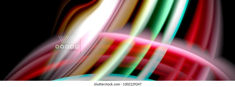 Color flow poster. Wave Liquid shape color background. Art vector design for your design