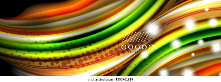 Color flow poster. Wave Liquid shape color background. Art vector design for your design
