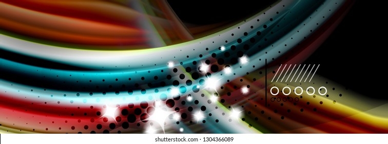 Afiche de flujo de color. Fondo de color de forma líquido ondulado. Diseño vectorial de arte para tu diseño