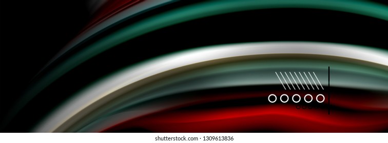 Afiche de flujo de color. Fondo de color de forma líquido ondulado. Diseño vectorial de arte para tu diseño