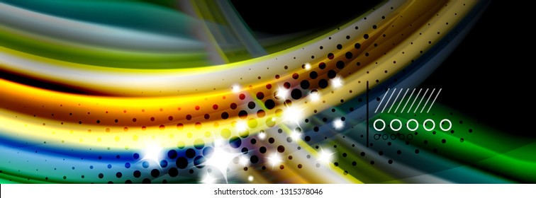 Color flow poster. Wave Liquid shape color background. Art vector design for your design